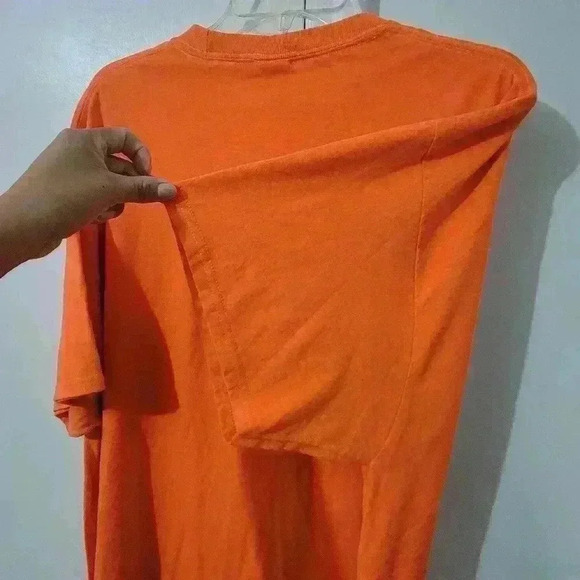 Fashion Nova Print Graphic Men's T Shirt Orange Short Sleeve Size XXL Cotton - Picture 6 of 7